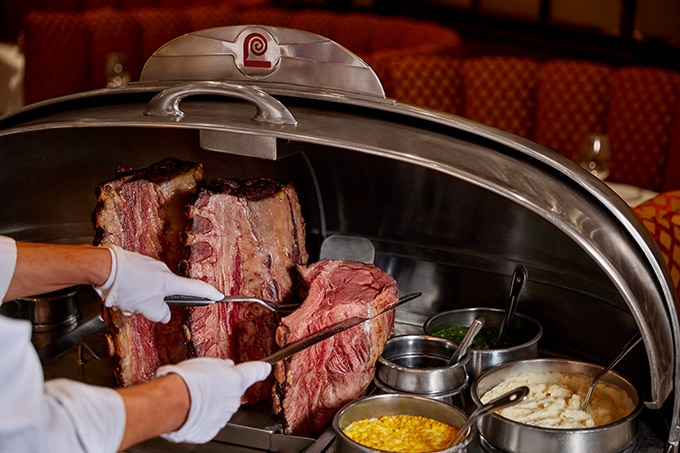 Carving prime rib at Lawry's